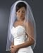 1 Layer Crystal and Beaded Cathedral Length Wedding Veil
