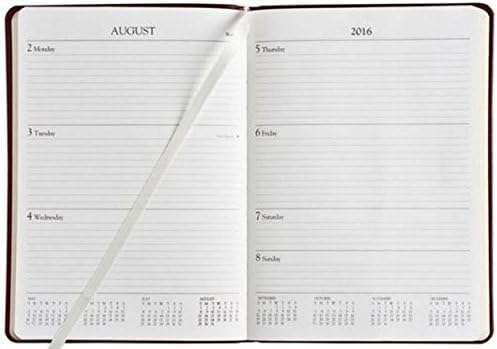 2016 Weekly Desk Salmon Cartier Planner Calendar (Including July 2015 - June 2017 Monthly Format) (Size 8" X 5.75") Made in USA
