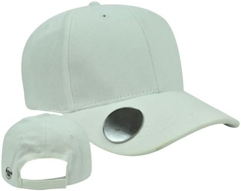 White Plain Hank Built In Bottle Drink Opener Hat Cap Constructed Blank Velcro