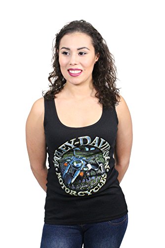 Harley-Davidson Womens Field of Dreams Motorcycle Scott Jacobs Black Tank