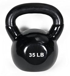 J Fit 35-Pound Premium Vinyl Kettlebell