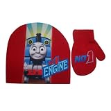 Boys Thomas The Tank Engine Beanie Knit Hat and Mitten Set - Toddler