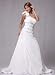 W77 Satin Chiffon One Shoulder Bridal Wedding Formal Gown