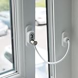 White window cable restrictor UPVC lockable highly secure
