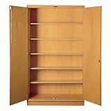 IMAGE OF Shain Tall Wood Storage Cabinet (48