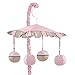 Sweet Jojo Designs Musical Baby Crib Mobile - Pink and Brown Modern Polka Dots