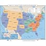 U.S. History Wall Maps - U.S. Today, With Dates of Statehood
