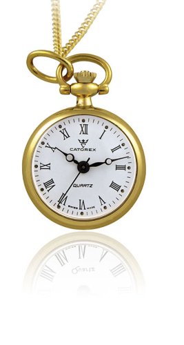 Catorex Womens 675612425110 Les petites 18k Gold Plated Brass Floral Picture Back Pendant Watch Catorex Womens 675612425110 Les petites 18k Gold Plated Brass Floral Picture Back Pendant Watch