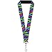 Buckle-Down Lanyard - Zebra Black/Blue/Green/Pink/Purple