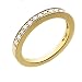 14K Yellow Gold Moissanite Wedding Band - 7