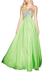 Sweetheart Cocktail Floor Length Chiffon Belted Beaded Evening Dress/Party Dress 