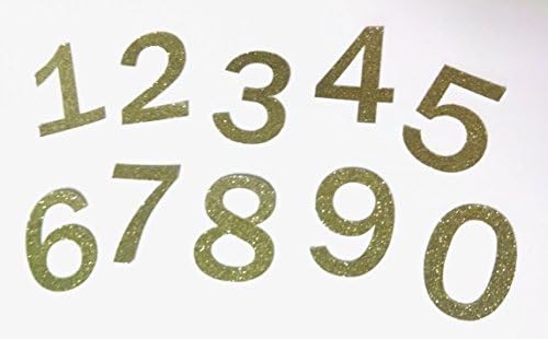 Gold Glitter Numbers Die Cuts 0-9