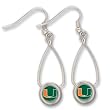 University of Miami French Loop Earrings NCAA