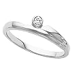 18K White Gold Solitaire Diamond Promise Ring - 0.04 Ct.