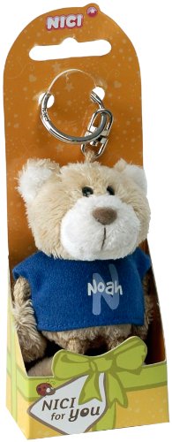 Nici 15133 - B&auml;r Noah 10 cm Schl&uuml;sselanh&auml;nger mit T-Shirt, blau
