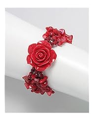 Rose Resin Bracelet In Zinc