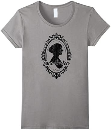 Women's Jane Austen Vintage Style T-Shirt Medium Slate