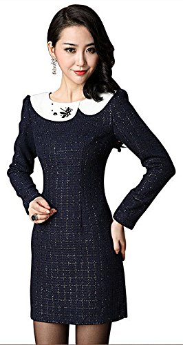 ワンピース スーツワンピース ラウンドネック 上品 フィット 卒業式 入学式 カジュアル キュート エレガンス レディース 冬物 春物 可愛いスカーフ付き R781