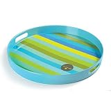 Rachael Ray Serve ware- Green Apple Collection Decorated Serving Tray with Handles