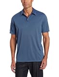 John Henry Mens Short Sleeve Nailshead Poly Polo, Insignia Blue, Large