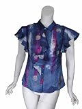 ADAM LIPPES Silk Ruffle SS Top in Star Night