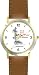 Habit 2 - The Power of to Choose, Crossroads (English Text) - DELUXE TWO-TONE WATCH from THE 7 HABITS - WATCH COLLECTION BY WATCHBUDDY&reg; - Arabic Numbers - Brown Leather Strap-Size-Children's Size-Small ( Boy's Size & Girl's Size )