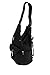 Womens Leather Convertible 7 Pocket Medium Size Tear Drop Sling Backpack Purse Shoulder Bag
