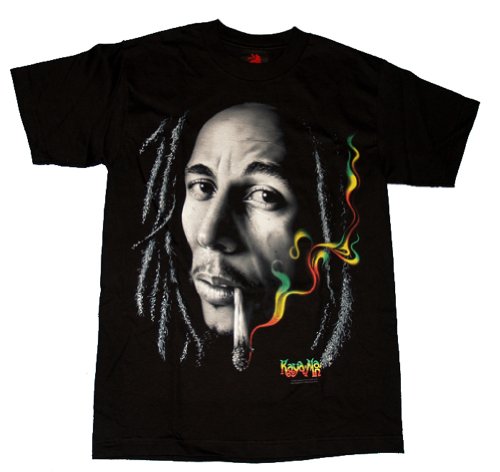 Bob Marley Rasta Smoke T-Shirt Tee Select Shirt Size: Medium