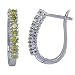 0.90 CT Yellow Diamond Hoop Earrings 14k White Gold