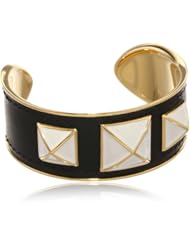 Rebecca Minkoff Small Enamel Studded Leather Cuff Bracelet
