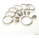 Anello Premium Drapery Clip Rings - Extra Thick - Set of 14pcs - Satin Nickel