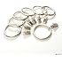 Anello Premium Drapery Clip Rings - Extra Thick - Set of 14pcs - Satin Nickel