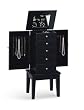 Contemporary Cappuccino Finish Jewelry Box Armoire Lingerie Chest