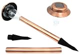 Set Of 4 Copper Finish Solar Pathway Garden Lights