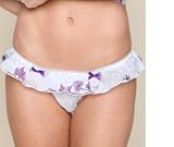 Ed Hardy Vintage Floral Printed Ruffle Thong
