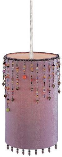 Purple Beaded Ceiling Lamp
