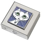 White Pretty Kitty Small Vitamin Case - Polished w/Mirror