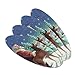 Christmas Holiday Silent Night Santa Claus Double-Sided Oval Nail File Emery Board Set 4 Pack