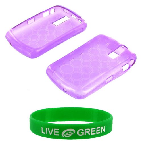 Lilac Crystal Silicone Skin Case for BlackBerry Curve 8330 8300 Phone, Verizon Wireless