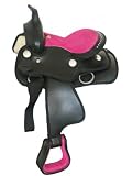 German Riding Westernsattel Pink Diamond Kunststoff schwarz-pink