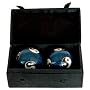 Best 16th 21st 30th Birthday Gift Idea - 1.5" Chinese Cloisonne Health Balls w/ Bagua in Fabric Case