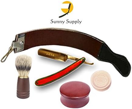 Wooden 5 Piece Straight Razor Strop Bowl Shaving Brush Set Shaving Set Men Shaving Set Holiday Season Gift Idea Safety Razor Shaving Set wood Shaving Mug Shaving soap