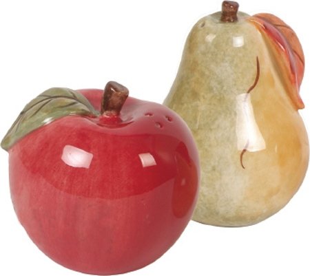 Kitchen: Apple And Pear Salt And Pepper Set