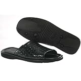 E.T Wright Men's Siracusa Black Woven Slide Sandals 10.5 A2
