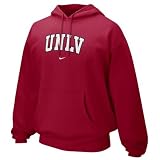 Nike UNLV Runnin' Rebels Red Arch Lettering Hoody Sweatshirt