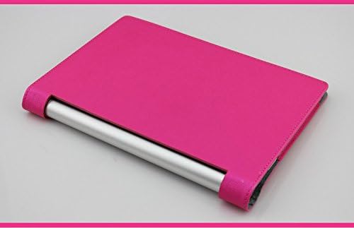 Kasionvi Lenovo Yoga Tablet 2 8 Inch Case, Slimbook Leather Folio Case Cover w/ Stand Cut-outs for Lenovo Yoga Tablet 2 8inch w/ Android Version Tablet - Pink