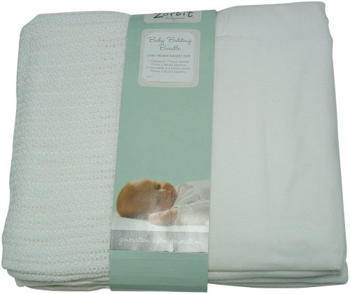 Childrens Toyshop  Toys : Zorbit : Pram Bedding Bale (Cellular,Fleece, Flannelette& Plain Cotton) White