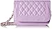 BMC Womens Solid Color PU Leather Diamond Quilted Pattern Mini Handbag Clutch