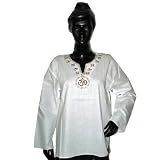 Tops for Girl-White Designer Om Symbol Tunics Kurtis L