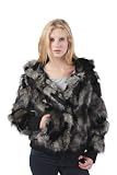 Sucette Rose Faux Fox Fur Coat